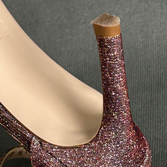 Stuart Weitzman Nudist Metallic Sunset Shimmer Ankle Strap Sandals 7.5 M Spain - Picture 12 of 12